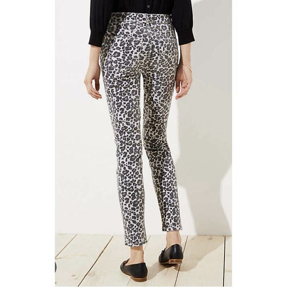 Ann Taylor LOFT Leopard Print Jeans Modern Skinny Ankle Pants Womens 8/10 - Picture 5 of 11